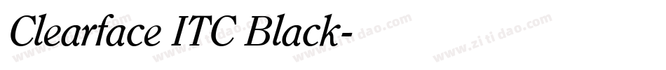 Clearface ITC Black字体转换